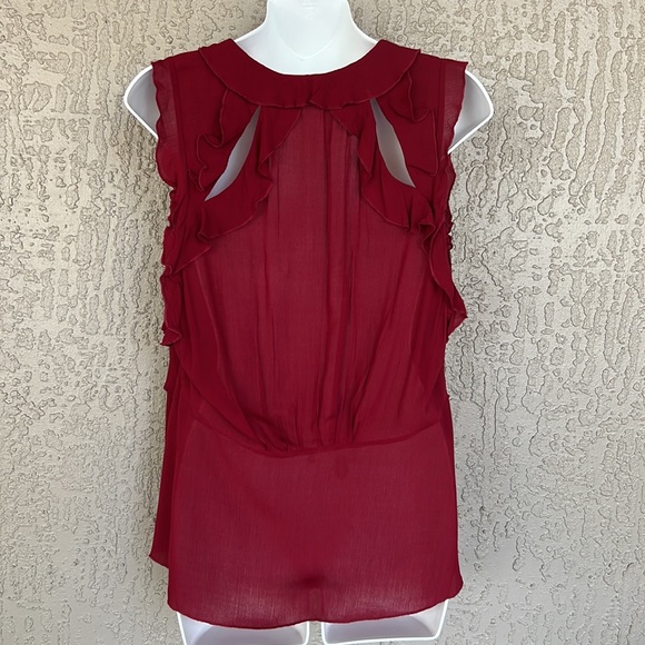 IRO Red Ruffle Top - Picture 4 of 11